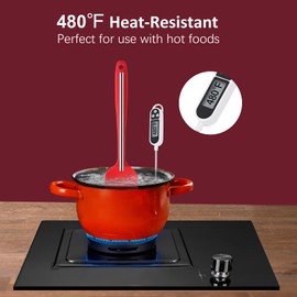 Spatulas for Nonstick Cookware, Spatulas Silicone Heat Resistant for 480℉, VANANTOM 6 Pcs Seamless Bpa-Free Silicone Spatula Set for Baking, Cooking and Mixing