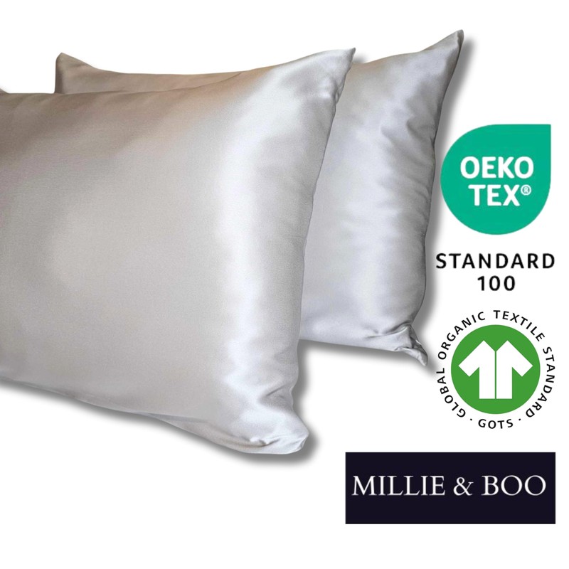 Mulberry Silk Pillow Case, Organic, 22 Momme, 50 x 75
