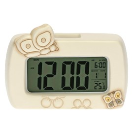 THUN - Digital clock with butterflies and flowers - Elegance line - Home accessories and decoration - Ceramic, digital mechanism - 16 x 5.5 x 11.6 cm h
