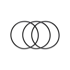 iSpring Housing O-Ring, 3 1/2", for RCC Series RO System and Countertop Water Filter Housing Sump O ring ORFx3, Black, 3 Piece