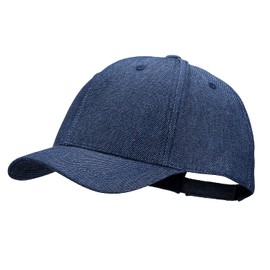 Croogo Men's Umpire Cap, Short Brim, Cotton, Large Size, Short Brim, Trucker Cap, Solid, Casual, Sunshade, Simple, Stylish, Short Brim Work Hat, G-CRT0-Denim Blue