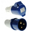 GENUINE 16A 230V 3PIN IN-LINE CARAVAN PLUG & SOCKET FOR