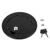 Aluminum Alloy Black Fuel Tank Cap Cover Flag Label Fits