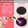TailaiMei 2 Pack Makeup Brush Cleaning Mat with Color Removal