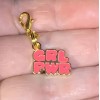 Gold Girl Power GRL PWR Charm Zipper Pull &Keychain Add