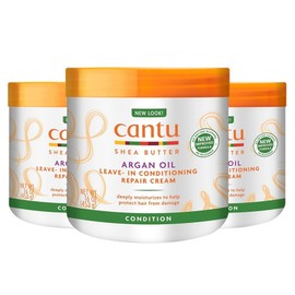 Cantu Argan Oil Leave-In Conditioning Repair Cream, 453g, 3 pieces / Cantu 아르간 오일 리브-인 컨디셔닝 리페어 크림, 453g, 3개