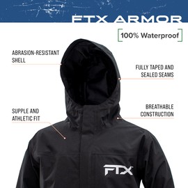 FROGG TOGGS Men's FTX Armor, Black, Fishing/Anglers Jacket