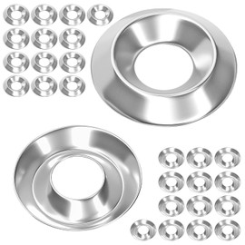 Qrity 40 Pcs 304 Stainless Steel Cup Washer, M4x13mmx2.5mm Countersunk Decorative Washers, Screw Head Gasket, for Screw Decoration
