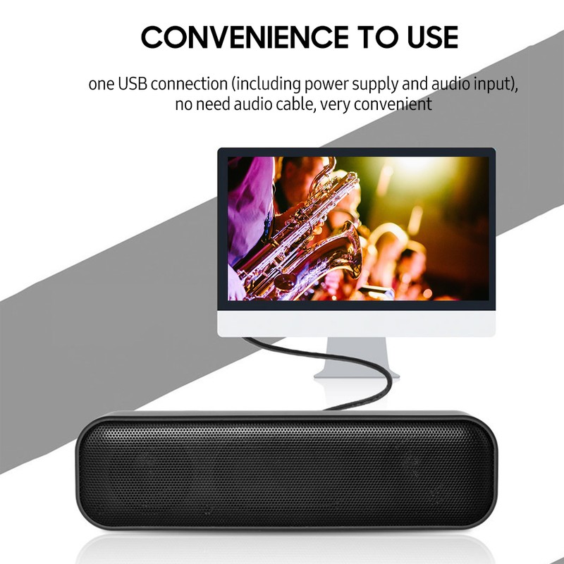Mini Computer Speaker Wired USB Desktop Stereo Speaker Audio Decoding