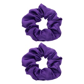 Pack of 2 Headbands for Women, Purple Velvet Headbands, Soft Ponytail Headbands, Curly Headbands with Ball Head, Elastic Headbands, Hair Accessories for Girls and Women