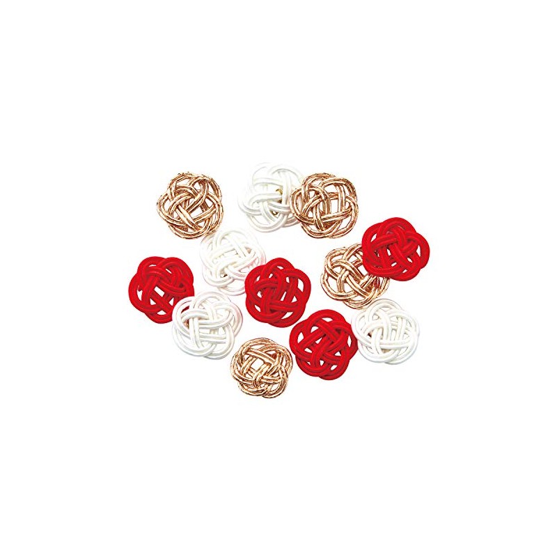 Tokyodo MH000490-103 Petite Plum Knot Red and White Mix, Diameter