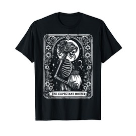 Skeleton Expectant Mother Tarot Card Pregnancy Announcement T-Shirt