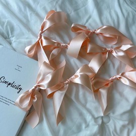 Pre-Strung Bow Ribbon Garland Banner for Baby Pink Coquette Birthday Party Decorations Bridal Shower, Wedding Favors, Bachelorette Party Engagement Supplies