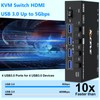 KCEVE KVM Switch 4 Computers 1 Monitor HDMI 8K@60Hz /