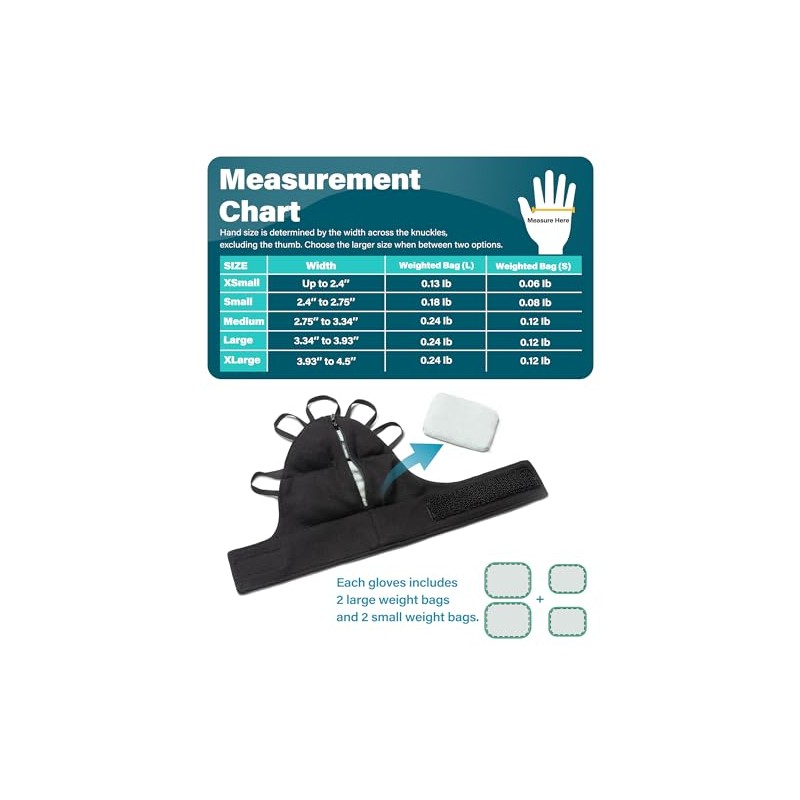 Weighted Gloves for Trembling Adjustable Hand Stability Wrist Weights Glove