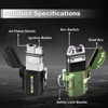 2 Pack Waterproof Lighter Outdoor Windproof Torch Lighters Dual Arc