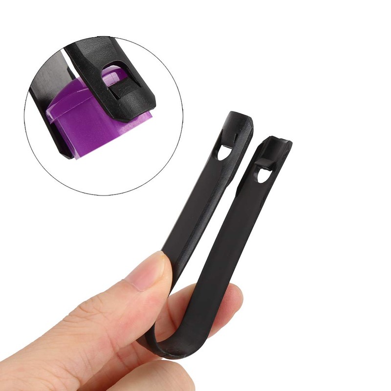 X AUTOHAUX 20pcs 17mm Purple Plastic Car Wheel Nut Lug