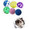 HEUHAI 6 Pcs Cat Toys Balls, 4 Bell Balls and