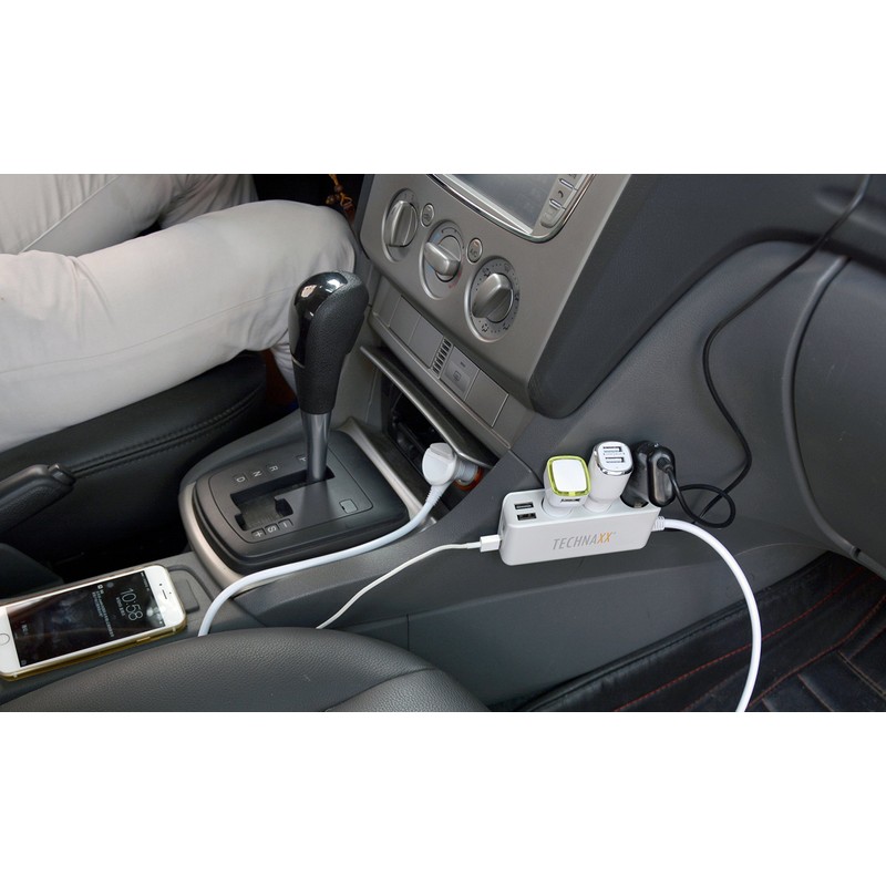 Technaxx Car Charger Mount Holder TE11 with 4 Port USB