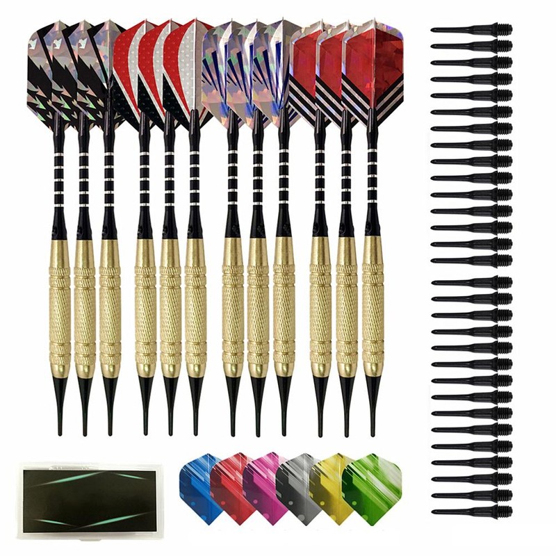 Professional Soft Tip Darts Set with 12 Dart Barrels 30