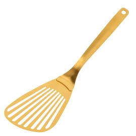 Snailhouse Slotted Spatula, Stainless Steel High Heat Metal Cooking Fish Turner Spatula for Kitchen Use Flipping, Turning, Frying, Gold