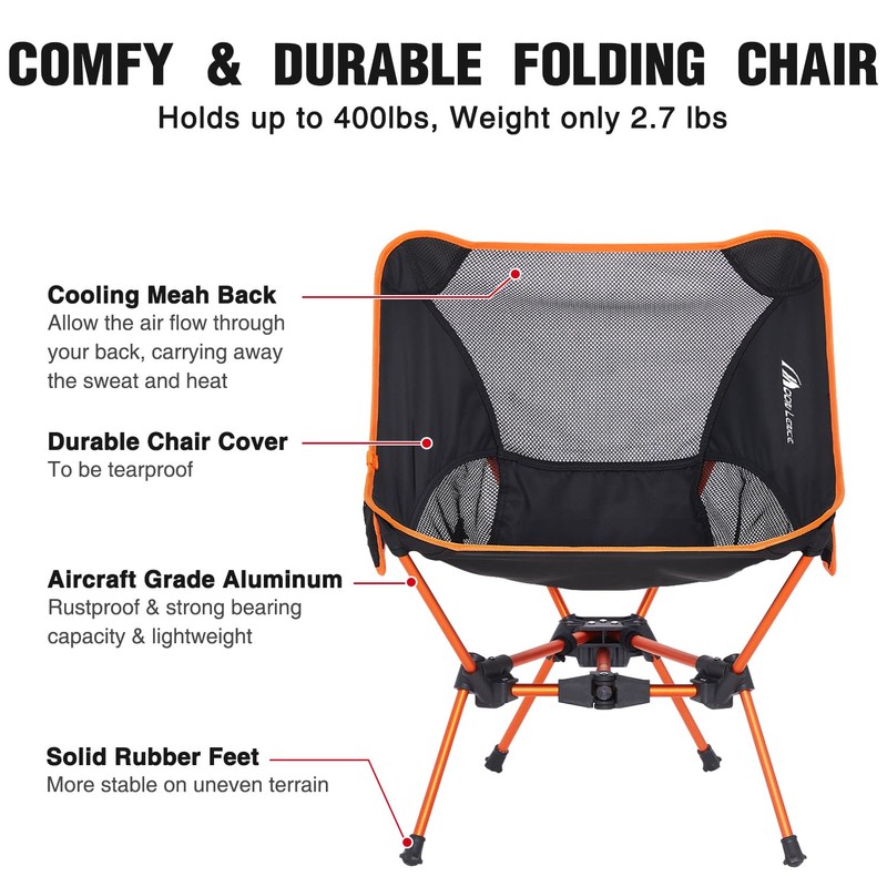 MOON LENCE Portable Camping Chair Backpacking Chair - The 4th