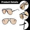 CYNOSURETECH 2 Pieces Of Retro Sunglasses, Unisex-Adults, Outdoor Travel Equipment,