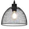 firstchoicelighting Matt Black Mesh Easy Fit Ceiling Pendant Light Shade,
