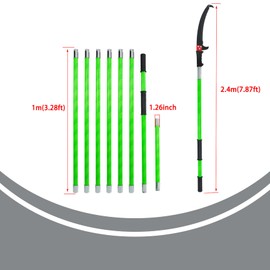 27Ft Manual Tree Pruning Saw Green Branch Trimmer Light and Extensible for Pruning Tall Trees and Suitable for All Kinds of Trees
