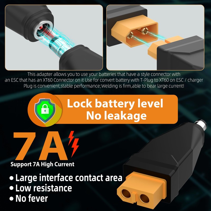 New Upgraded XT60 Connector XT60 Female to DC 5521 Male