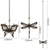 Dotlite Bronze Ceiling Fan Pull Chain Extender,Dragonfly and Butterfly Decorative