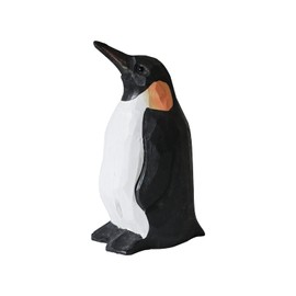 Emperor Penguin - Hand Carved Wooden Figurine Arctic Sea Bird Polar Wooden Art Carved Figurine Small Animals Aquarium (1pcs)
