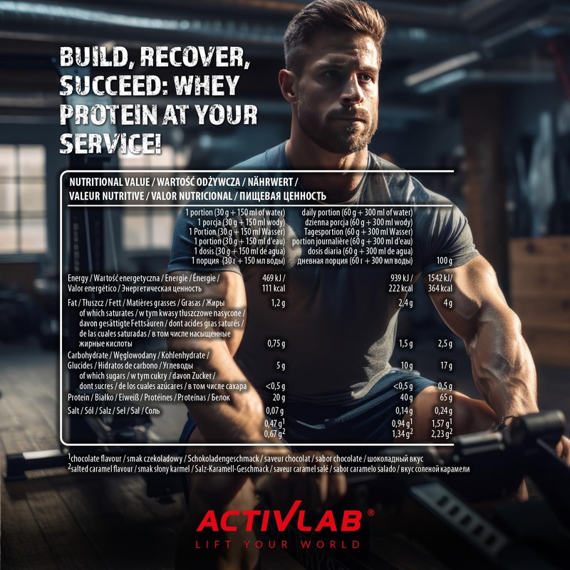 Activlab Whey Protein 500 g Salty Caramel - 65% Whey