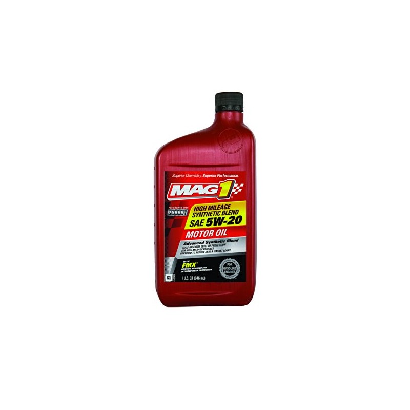 Mag 1 64829 High Mileage SAE 5W-20 Synthetic Blend Motor