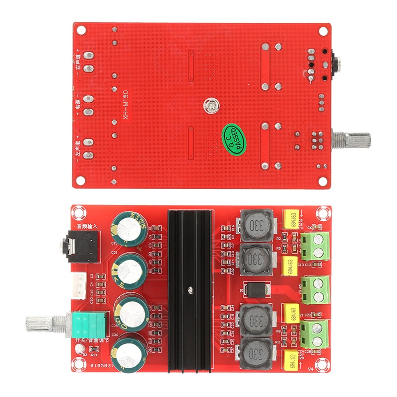 DC12-24V High Power 2*100W Dual Channel Digital Amplifier Audio Board