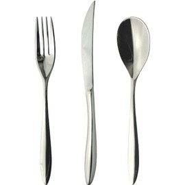 Nagao IKI Dinner Cutlery Set, Phoenix 3 Pieces, 18-8 Stainless Steel, Wooden Box, Made in Japan