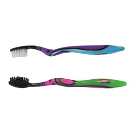 Top Med ETS Smokers Toothbrush Extra Hard + Charcoal Toothbrush Extra Hard (Color May Vary) 2 Count