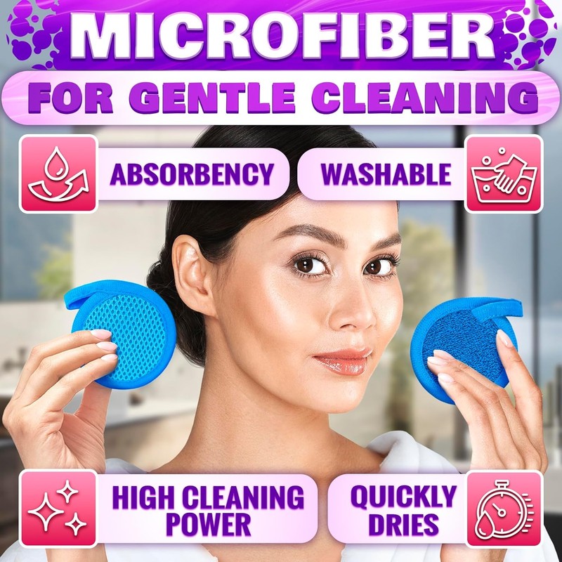 2 in 1 Face Scrub Pad Washable Scrubber - 3