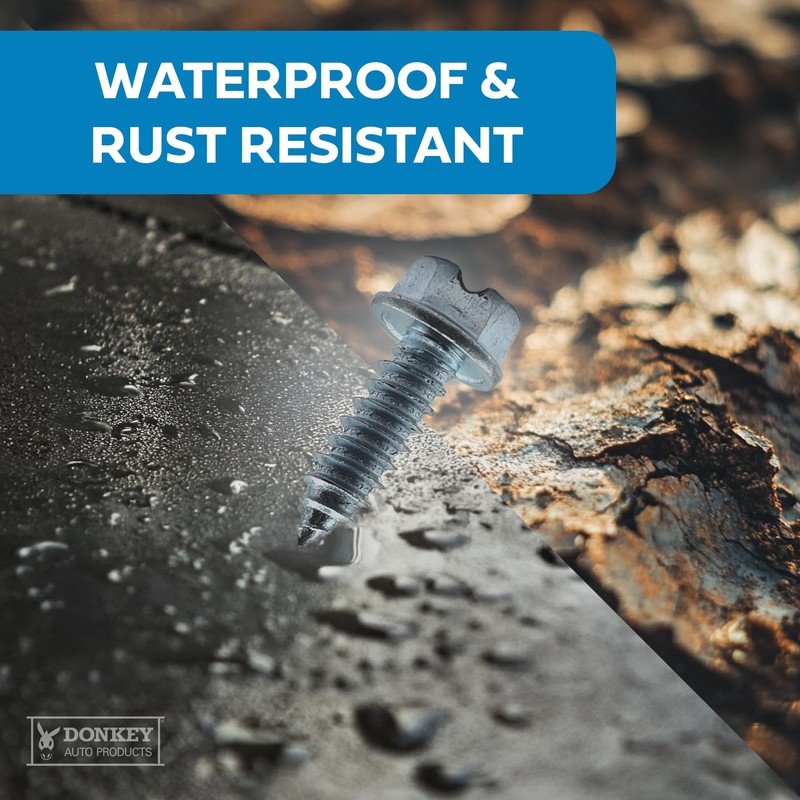 License Plate Screws - #14 x 3/4" Inch - Slotted