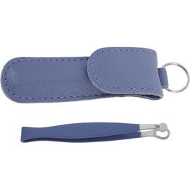 Recortador de Vello Nasal para Hombre de Acero Inoxidable, Diseño de Punta Redonda Seguro, Herramienta Manual para Depilación Precisa y Cuidado Personal, Funda