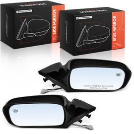 A-Premium Pair (2) Driver and Passenger Side Power Door Mirror - Compatible with Toyota Camry 1997 1998 1999 2000 2001 - Heated Power Folding Black Outside Rear View Mirror
