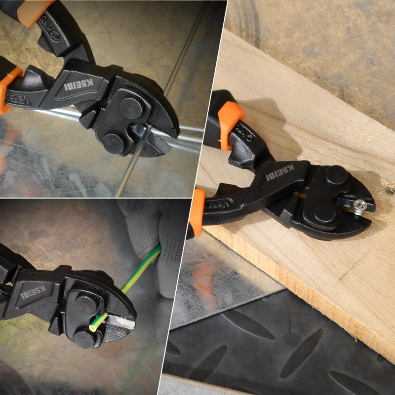 KSEIBI 8-Inch Mini Bolt Cutters Heavy Duty - Compact Bolt