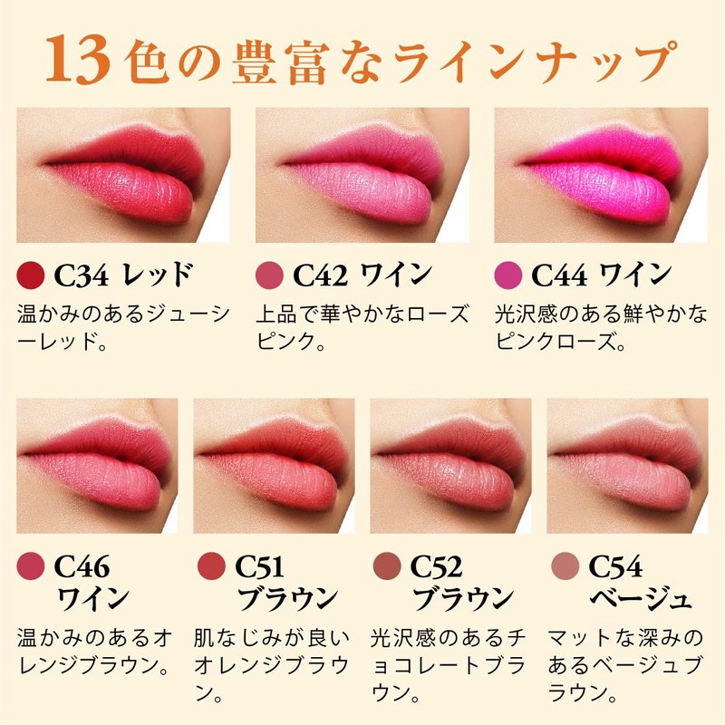 Lipstick Lipstick C23 Pink (Lip Glossy, Moisturizing, Made in Japan)