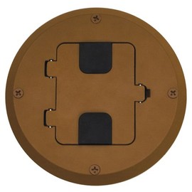 Hubbell Wiring Systems RF515BN tradeSELECT Aluminum Floor Box for Structural Wood Floor, 15A, 125V, Chestnut Brown Paint