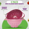Crisp 2 Pack Mini Colander Berry Baskets - Plastic, Durable