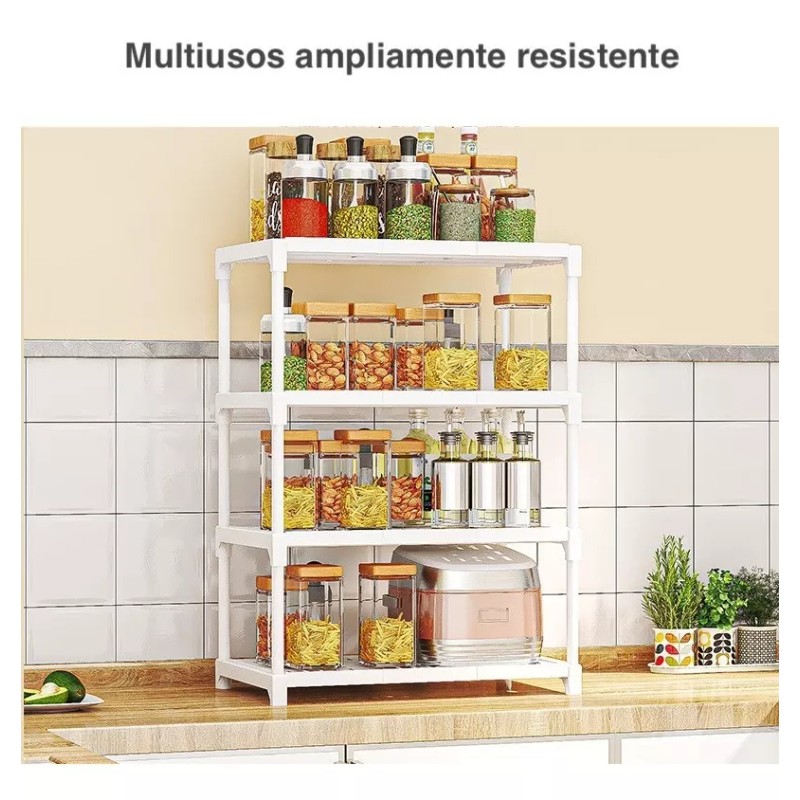 Rack multiusos repisas Estanteria Rack Anaquel Organizador Cocina Repisas 4