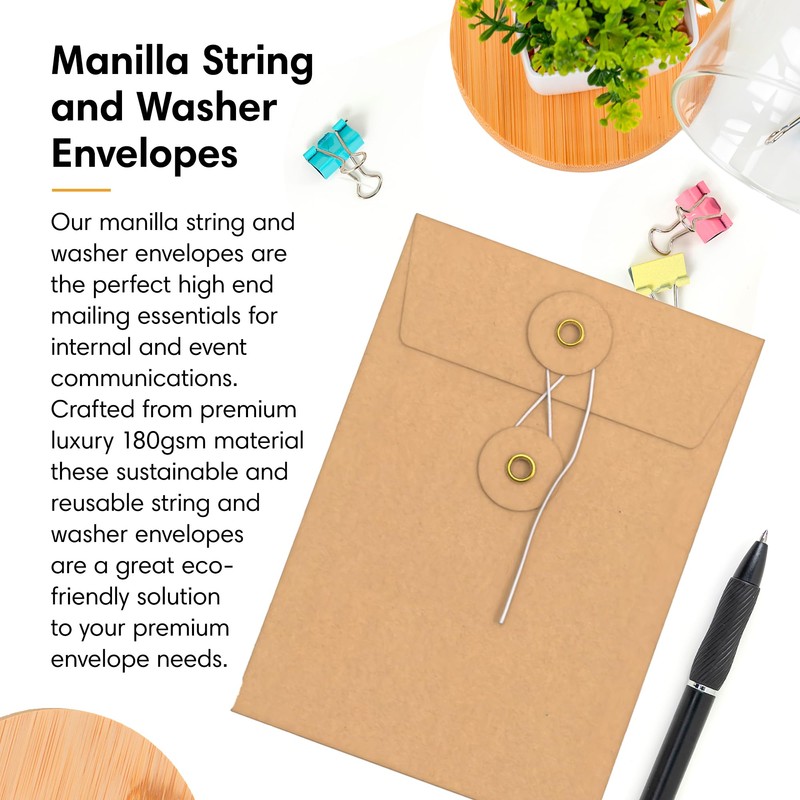 Lempac String and Washer Envelopes - C5 & C6 String