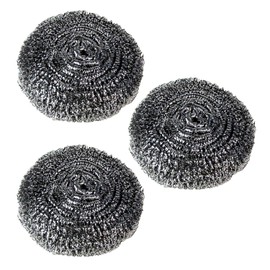 Metal Scrubber Kkuadcehi 6 Pcs Steel Wool Scrubber, Stainless Steel, Metal Sponge, for Cleaning Kitchen, Cleaning Dishes， Pots, Stove, Dish, Oven (6)