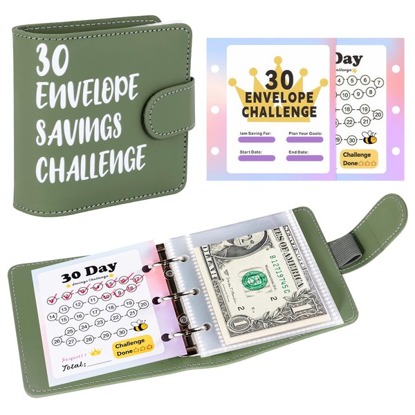 Money Saving Book for Money, 30 Days Envelope Saving Challenge