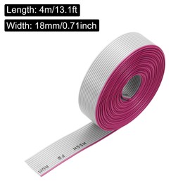 sourcing map IDC Wire Flat Ribbon Cable 4m/13.1ft Length 1.27mm Pitch 14Pin Gray for JTAG/ISP Connecting